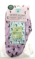Health & Beauty - Foot Care - Earth Therapeutics - Earth Therapeutics Moisturizing Foot Socks w/ Foot Prints - Lavender