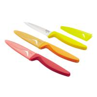 Kuhn Rikon Classic Paring Knife Set - Red/Orange/Yellow