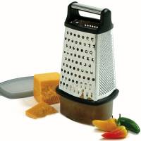 Utensils - Graters - Norpro - Norpro Stainless Steel Grater with Catcher 4-Sided