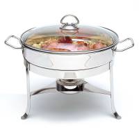 Norpro Stainless Steel Chafing Dish with Lid 6 qt
