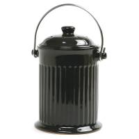Garden - Composting Supplies - Norpro - Norpro Ceramic Compost Crock 1 gal- Black