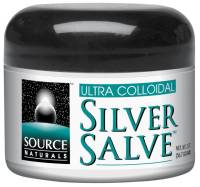 Health & Beauty - Cough Syrup & Lozenges - Source Naturals - Source Naturals Ultra Colloidal Silver Salve 10 ppm 0.5 oz