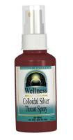Source Naturals Wellness Colloidal Silver Throat Spray 30 ppm 1 oz