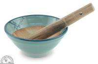 Macrobiotic - Bakeware & Cookware - Down To Earth - Suribachi 5.75" - Celadon with Dragonfly Rim