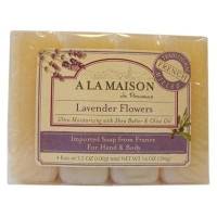 Air Scense French Solid Bar Soap Lavender Flowers (4 Pack)