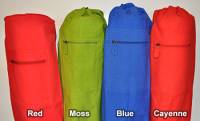 Barefoot Yoga Duffel Style Cotton Canvas Yoga Mat Bag with OM - Cayenne