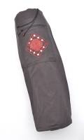 Barefoot Yoga Cotton Canvas Yoga Mat Bag with Indian Mirror & Beadwork - Grey
