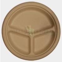 World Centric - World Centric 3 Compartment Compostable Fiber Plates 10 in. 20 ct