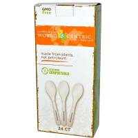 Recycled & Biodegradable - Recycled Paper - World Centric - World Centric Corn Starch Soup Spoons 24 ct