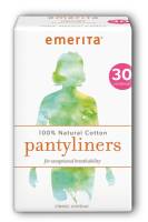 Health & Beauty - Menstrual & Menopausal Care - Emerita - Emerita Natural Cotton Classic Contour Pantiliners 30 ct