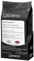 Giovanni Cosmetics D:tox System Facial Cleansing Towelettes Purifying & Exfoliating 30 ct