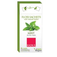 Radius Floss Sachets Vegan Xylitol Mint 20 ct