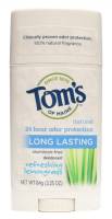 Tom's Of Maine Deodorant Stick Long Lasting Lemongrass 2.25 oz