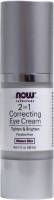 Skin Care - Eye Care - Now Foods - Now Foods 2 in 1 Correcting Eye Cream 1 fl oz
