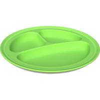 Recycled & Biodegradable - Recycled Plastic - Green Eats - Green Eats Divided Plates - Green (2 Pack)