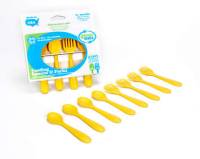 Green Eats Feeding Spoons & Forks - Yellow (8 Pack)