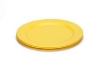 Recycled & Biodegradable - Recycled Plastic - Green Eats - Green Eats Plates - Yellow (2 Pack)