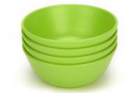 Recycled & Biodegradable - Recycled Plastic - Green Eats - Green Eats Snack Bowl - Green (4 Pack)