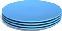 Recycled & Biodegradable - Recycled Plastic - Green Eats - Green Eats Snack Plate - Blue (4 Pack)