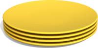 Kitchen - Dishware - Green Eats - Green Eats Snack Plate - Yellow (4 Pack)