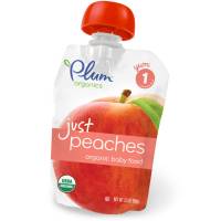 Baby - Toddler Feeding - Plum Organics - Plum Organics Just Peaches 3.5 oz (6 Pack)