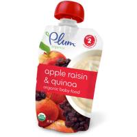 Plum Organics Second Blends 3.5 oz - Apple Raisin and Quinoa (6 Pack)