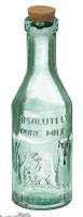 BIH Collection Recycled Glass Pure Milk Bottle with Cork 1 Liter