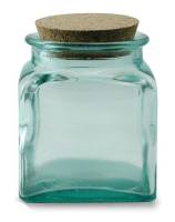 BIH Collection Recycled Glass Square Jar 1000 cc