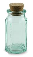 BIH Collection Recycled Glass Octagon Herb Jar 3.5 oz