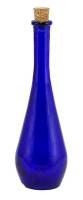 BIH Collection Recycled Glass Cobalt Teardrop Bottle with Cork 120 cc