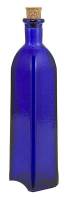 BIH Collection Recycled Glass Cobalt Square Bottle with Cork 120 cc