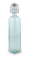 Kitchen - Glass Bottles - BIH Collection - BIH Collection Recycled Glass Square Bottle with Clamp 300 cc
