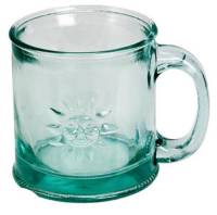 Drinkware - Mugs - BIH Collection - BIH Collection Recycled Glass Handmade Mug with Star/Sun 10 oz