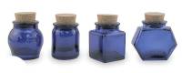 BIH Collection Recycled Glass Assorted Mini Jars - Cobalt