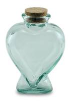 Jars - Storage Jars - BIH Collection - BIH Collection Recycled Glass Heart Bottle 225 cc