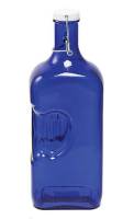 Kitchen - Glass Bottles - BIH Collection - BIH Collection Recycled Glass Bottle with Clamp 2 Liter - Cobalt