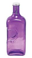 BIH Collection Recycled Glass Bottle with Clamp 2 Liter - Fuschia