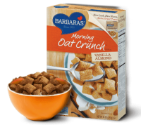 Barbara's Bakery Morning Oat Crunch Cereal Vanilla Almond 14 oz (6 Pack)