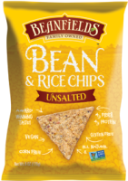 Beanfields Bean & Rice Chips Naturally Unsalted 6 oz (12 Pack)
