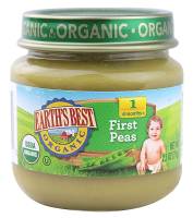Earth's Best Baby Foods Organic First Peas 2.5 oz (12 Pack)