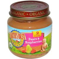 Earth's Best Baby Foods Organic Pears & Raspberries 4 oz (12 Pack)