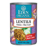 Eden Foods Organic Lentils with Onion & Bay Leaf 15 oz (6 Pack)