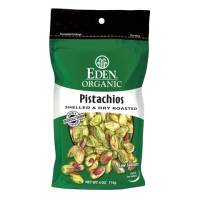 Eden Foods Organic Pistachios 4 oz - Shelled & Dry Roasted (6 Pack)