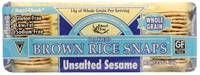 Edward & Sons - Edward & Sons Brown Rice Snaps 3.5 oz - Unsalted Sesame (12 Pack)