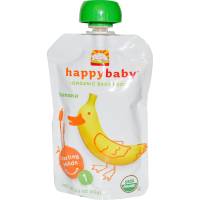Happy Baby Organic Baby Food Stage 1 - Starting Solids - Banana 3.5 oz (16 Pack)