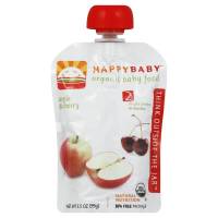 Happy Baby Organic Baby Food Stage 2 - Cherry & Apple 3.5 oz (16 Pack)