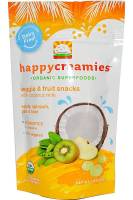 Non-GMO - Baby - Happy Creamies - Happy Creamies Organic Veggie Fruit Snacks - Apple, Spinach, Pea & Kiwi 1 oz (8 Pack)