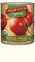 Grocery - Sauces - Muir Glen - Muir Glen Organic Whole Peeled With Basil Tomatoes 28 oz (12 Pack)