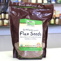 Vegan - Nuts & Seeds - Now Foods - Now Foods Flax Seeds Certified Organic 2 lb