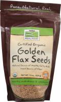 Now Foods Golden Flax Seeds Certified Organic 16 oz